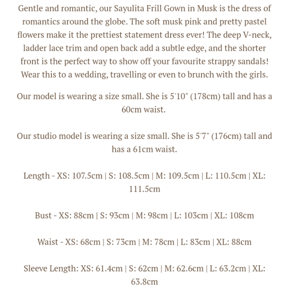 Sayulita Frill Gown Maxi Dress Musk Spell Designs - Picture 13 of 16
